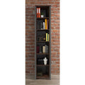 Bücherregal mit 5 Einlegeböden im Vintage-Stil aus Holzwerkstoff in Old Wood Vintage und dunkelgrauer Betonoptik, 47 × 220,7 × 41,6 cm